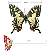 abordables Fleurs artificielles-3 pièces 3d papillon artificiel pour décorations de jardin fausse simulation papillon piquets jardin plante pelouse décor extérieur art ornements