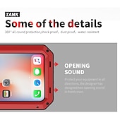Χαμηλού Κόστους iPhone Θήκες-Θήκη Υψηλής Αντοχής Αντιχτυπητική Μεταλλική για iPhone με Θωρακισμένο Γυαλί για iPhone 15 Pro Max Plus 14 13 12 11 Pro Max Mini X XR XS Max 8 7 Plus – Πλήρης Σώματος Ράγιστη Προστατευτική Θέση