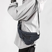 levne Pánské tašky-Pánská vodotěsná crossbody taška – náprsní taška proti krádeži s nabíjecím portem USB pro cestování a outdoorové aktivity