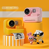 billiga Digitalkamera-barn instant print kamera värmeutskrift kamera 1080p hd digitalkamera med 3 rullar utskrift papper video foto för barn leksaker pojke flickor julklapp