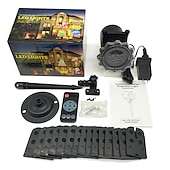 cheap Christmas Gift Lights-Christmas Projector Waterproof Remote Control 16 Patterns High-definition Projection Effects Indoor and Outdoor Festival Garden Decorative Lights Low Voltage Safety