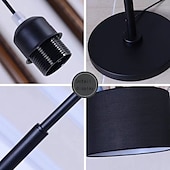 billige bord- og gulvlampe-moderne enkelhet gulvlampe, høy stang lampe lin lampeskjerm stående lampe metall sokkel gulvlamper stue soverom møbler kunstnerisk