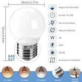 رخيصةأون لمبات الكرة LED-10/12 قطعة 6 واط لمبات كروية LED 550 lm E14 G45 20 خرز LED SMD 2835 أبيض دافئ أبيض كول أبيض طبيعي 220-240 فولت