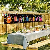 cheap Outdoor Flags &amp; Banners-Happy Birthday Banner, Birthday Banner Decorations, Birthday Outdoor &amp; Indoor Hanging Decor, Holidays Party Decor Supplies 300*50cm (10ft*18.9 Inch)