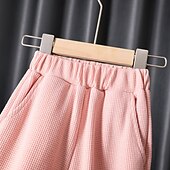 preiswerte Sets-Mädchen 3D Feste Farbe Buchstabe Set aus Kapuzenpullover und Jogginghose Kleidungsset Langarm Herbst Winter Täglich Brautkleider schlicht Baumwolle kinderkleidung 2-6 Jahre Urlaub Regular Fit