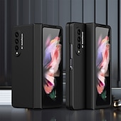 Недорогие Чехлы для Samsung-Чехол для телефона для Samsung Galaxy Z Fold 5 Z Fold 4 Z Fold 3 Z Fold 2 Flip защитная рамка Flip полный чехол защитный однотонный ПК