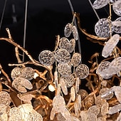 cheap Chandeliers-LED Chandeliers Modern Luxury, 60cm Gold Crystal for Home Interiors Kitchen Bedroom Iron Art Tree Branch Lamp Creative Lamp Light 85-265V