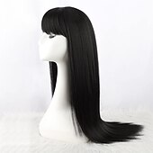 levne Syntetické trendy paruky-bílá paruka rovné bílé paruky pro ženy syntetické barevné platinové bílé paruky cosplay