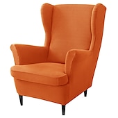cheap Armchair Cover &amp; Armless Chair Cover-Stretch Wingback Chair Cover Burgundy Wing Chair Slipcovers With Seat Cushion Cover Spandex Jacquard Wingback Armchair Covers