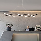cheap Chandeliers-2-Light 80 cm Line Design Chandelier Aluminum Linear Painted Finishes Modern Simple LED 110-120V 220-240V