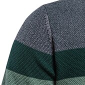 preiswerte Herrenpullover-Herren Pullover Gerippt Stricken Strick Farbblock Rundhalsausschnitt warm halten Moderne zeitgenössische Geschäft Freizeitskleidung Bekleidung Herbst Winter Dunkelmarine Braun M L XL