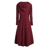 tanie Jednolite kolory-Damskie Pulower Jednokolorowe Codzienny Długi rękaw Regularny Swetry rozpinane Jesień Zima Wino Czarny Rumiany róż