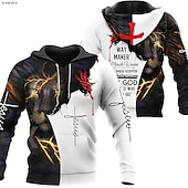 abordables Sudaderas con capucha para hombre-Wishine sudaderas con capucha unisex impresión digital 3d película de terror payaso sudadera pulóver top negro xl tops de calavera