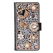 levne Pouzdra pro iPhone-Třpytivé pouzdro z umělé kůže pro iPhone 16, 15, Pro Max Plus, 14, 13, 12, 11, Pro Max Mini, SE, X, XR, XS Max, 8, 7, Plus – lesklý flipový kryt s přihrádkami na karty, celoplošná ochrana proti nárazům
