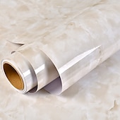 economico Carta da parati-fantastiche carte da parati 1 rotolo di marmo bianco nero, resistente all&#039;olio, resistente alle alte temperature, alla buccia e allo stick, impermeabile, pellicola autoadesiva facilmente rimovibile