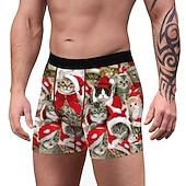 cheap Christmas Pajamas-Christmas Gift Boxer Briefs Underwear Men&#039;s Christmas Carnival Masquerade Christmas Eve Christmas Adults Party Christmas