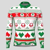 billiga Tröjor för män-herrcykeltröja långärmad cykeltröja med 3 bakfickor ful jul rolig jul mountainbike mtb landsvägscykel cykling andas snabbtorkande fukttransporterande reflexremsor svart