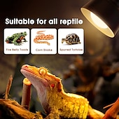 cheap Light Bulbs-UVA Reptile Heating Lamp - Full Spectrum 50W/100W Bulb Black Light for Tortoise, Lizard, &amp; Bearded Dragon Tank E27 Base 2pcs
