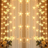 tanie Zasilane przez USB-Star window curtain string lights 3x2m christmas fairy lights wodoodporna pilot usb girlanda światła do sypialni ślub xmas holiday decor 3x1m 3x2m