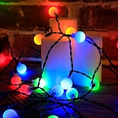 cheap Solar String Lights-Mini Globe String Lights Solar LED Fairy String Lights Waterproof 12M 7M 6.5M 8 Modes Lighting Outdoor Garden Decoration Light Christmas Tree Hanging Lights Balcony Yard Wedding Party Holiday Decor