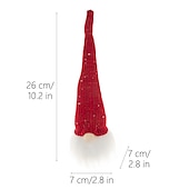 billige Dekorative lys-julelys dekorasjoner med led lys håndlaget tomte plysj nisse bedårende jule nisse ornament ferie hengt eller plassert dekorasjoner
