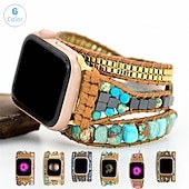 cheap Apple Watch Bands-Handmade Braided Rope Compatible with Apple Watch band Women Multilayer Beaded Beads Strap Replacement Wristband for 38mm 40mm 41mm 42mm 44mm 45mm 49mm iwatch Series Ultra 8 7 6 SE 5 4 3 2 1