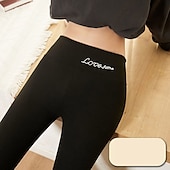 billige Vanlige leggings-Dame Strømpebukse Leggings Varmt undertøy Mote Ankel-lengde Høy Midje عادي Hold Varm Rumpeløft Komfort Høy Elastisitet Fritid / hverdag Naken Svart Rosa Lilla Mager