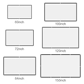 cheap Projector Accessories-Projector Screen 4K Movie 16:9 HD 60 72 84 100 120 150 inch Foldable and Portable Anti-Crease Indoor Outdoor Projection Video for Home Party Office  Classroom World Cup Game