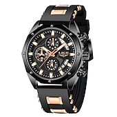 cheap Quartz Watches-LIGE Mens Watch Quartz Watches for Men Steel Band Men&#039;s Analog Quartz Multifunctional Sports Wristwatch Men Date Business Casual Waterproof Quartz Watch
