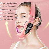 economico Apparecchi per la cura del viso-dispositivo di sollevamento facciale led fotone terapia viso dimagrante vibratore massaggiatore doppio mento v viso a forma di guancia cintura di sollevamento macchina