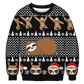 levne Vtipné vánoční mikiny a mikiny-Vánoce Ježíšek Mikina Pullover Vtipná vánoční mikina Anime 3D tisk 3D Grafika Pro Pro páry Pánské Dámské Dospělé Vánoce Karneval Plesová maškaráda 3D tisk