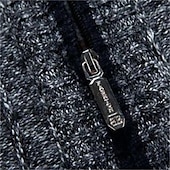 cheap Men&#039;s Cardigan Sweater-Men&#039;s Vest Daily Wear Going out Festival Business Basic Fall &amp; Winter Pocket Polyester Warm Breathable Soft Comfortable Solid Colored Zipper Standing Collar Regular Fit Azure Burgundy Light Grey Dark
