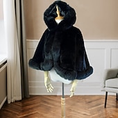 billiga Pälssjalar-vita fuskpälssjalar sjalar omlott för kvinnor eleganta ärmlösa bröllopssjalar för fuskpäls med ren färg för höstbröllopsklänning för att imponera 2025