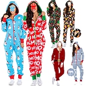 voordelige Kerst Slaapkleding &amp; Lingerie-Kerstman Kerst pyjama Onesie pyjamas Dames Kerstmis Volwassenen Kerstmis kerstavond Feest Huiskleding Onesie