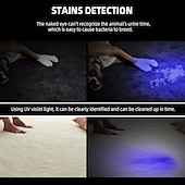 ieftine Lumini de camping-lanternă UV în aer liber 365nm lumină ultravioletă cu funcție de zoom mini lumină neagră uv detector de pete de urină pentru animale de companie scorpion folosește baterie portabilă aa