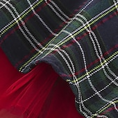 levne Neformální šaty-Batole Dívčí Šaty Pléd Emodži Dlouhý rukáv Výkon Výročí Kapsy Roztomilý Rozkošný Polyester Šaty na párty Áčkové šaty Podzim Zima 3-7 let 4-7 let Rubínově červená