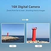cheap Digital Camera-Digital Camera 1080P 44MP Vlogging Camera with LCD Screen 16X Zoom Compact Portable Mini Rechargeable Camera Gifts for Students Teens Adults Girls Boys