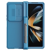 Χαμηλού Κόστους Samsung Θήκη-τηλέφωνο tok Για Samsung Galaxy Z Fold 4 Πίσω Κάλυμμα Μολυβοθήκη Προστατευτικό φακού κάμερας Σταντ ποδηλάτου TPU