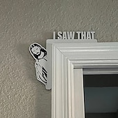 preiswerte Event &amp; Party Supplies-left right wooden door i saw that jesus head funny home decor frame ornament door frame decoration