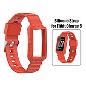abordables Correas de reloj Fitbit-Correa de Smartwatch Compatible con Fitbit Charge 4 / Charge 3 / Charge 3 SE Charge 5 Silicona Reloj inteligente Correa Impermeable Ajustable Transpirable Correa Deportiva Reemplazo Pulsera