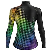 baratos Camisolas femininas-Mulheres Camisa para Ciclismo Poá Manga Longa Moto Camisa / Roupas Para Esporte Blusas com 3 bolsos traseiros Ciclismo de Montanha Ciclismo de Estrada Secagem Rápida Tiras Refletoras Bolso Traseiro