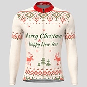 billiga Tröjor för män-herrcykeltröja långärmad cykeltröja med 3 bakfickor ful jul rolig jul mountainbike mtb landsvägscykel cykling andas snabbtorkande fukttransporterande reflexremsor svart