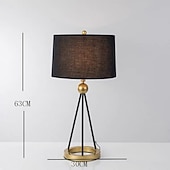 abordables lámpara de mesa y de piso-Lámpara de mesa LED pantalla de tela hierro, 5w 24,6 &quot;lámpara de escritorio para sala de estar oficina dormitorio lámpara de mesita de noche simple moderna decorativa estudio sala de estar romántica