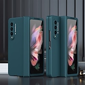 Недорогие Чехлы для Samsung-Чехол для телефона для Samsung Galaxy Z Fold 5 Z Fold 4 Z Fold 3 Z Fold 2 Flip защитная рамка Flip полный чехол защитный однотонный ПК