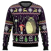 levne Kreslená a filmová postava-Vánoce Totoro Animák Manga Mikina Anime 3D Grafika Pro Pro páry Pánské Dámské Dospělé Vánoce Karneval Plesová maškaráda 3D tisk