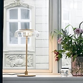 abordables lámpara de mesa y de piso-lámpara de mesa led galss dormitorio nórdico lámpara de noche sala de estar estudio luces decorativas interruptor de encendido / apagado