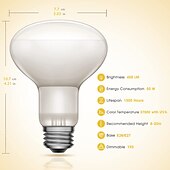 cheap Light Bulbs-UVA Reptile Heating Lamp - Full Spectrum 50W/100W Bulb Black Light for Tortoise, Lizard, &amp; Bearded Dragon Tank E27 Base 2pcs