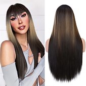 economico Parrucche trendy sintetiche-ombre bluastro parrucca verde ondulata lunga parte centrale parrucca teal blue wig resistente al calore capelli sintetici sirena parrucche per le donne festa di natale parrucche