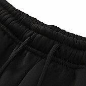 preiswerte Sweatpants-Herren Sherpa Fleecehosen Jogginghose Trainingshose Jogginghose Jogger Winterhose Tasche Kordelzug Elastische Taille Glatt Warm Weich Casual Täglich Modisch Strassenmode Schwarz / Weiß Schwarz
