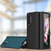 Недорогие Чехлы для Samsung-Чехол для телефона для Samsung Galaxy Z Fold 5 Z Fold 4 Z Fold 3 Z Fold 2 Flip защитная рамка Flip полный чехол защитный однотонный ПК